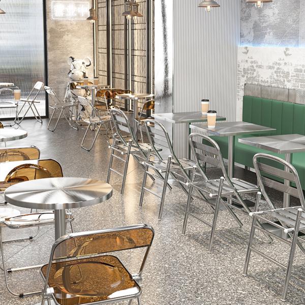 Großhandel B2B Stuhl aus Edelstahl für Restaurant Kantine klappbar